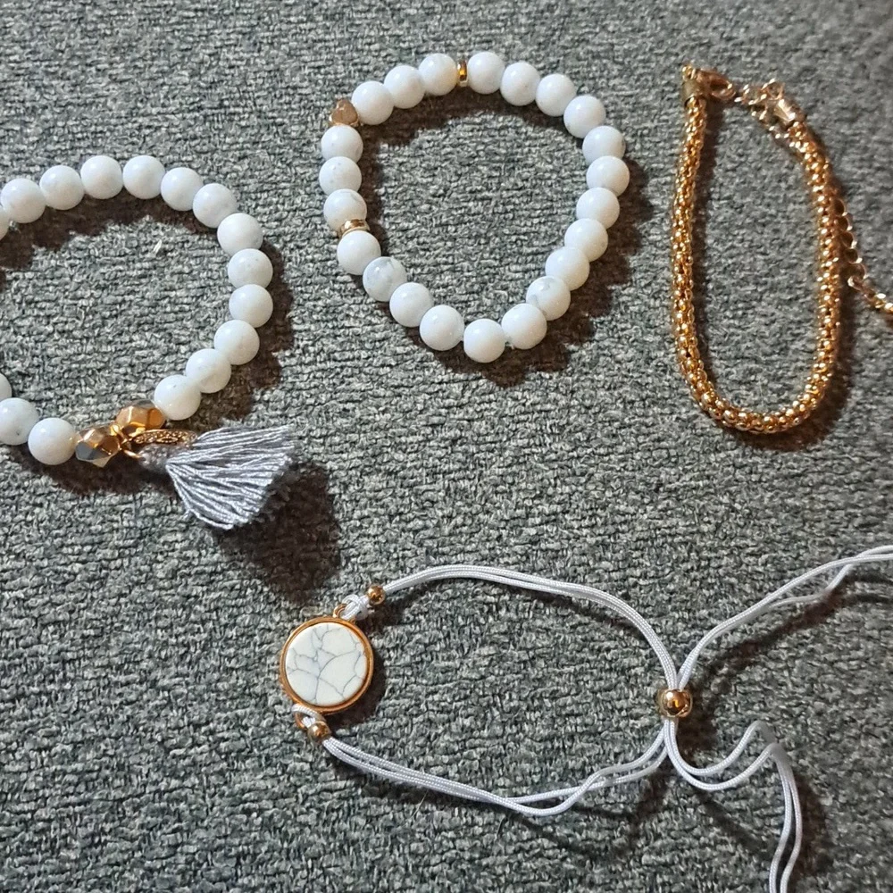 AmeliaRue Bracelet Stack Set marbled look - Picture 2 of 2